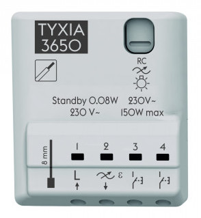 Récepteur filaire delta dore tyxia 3650 variateur + minuterie, sans neutre