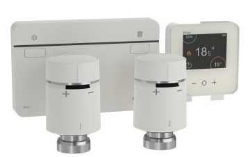 Vannes thermostatiques Schneider Wiser avec passerelle WIFI Zigbee et thermostat connectés